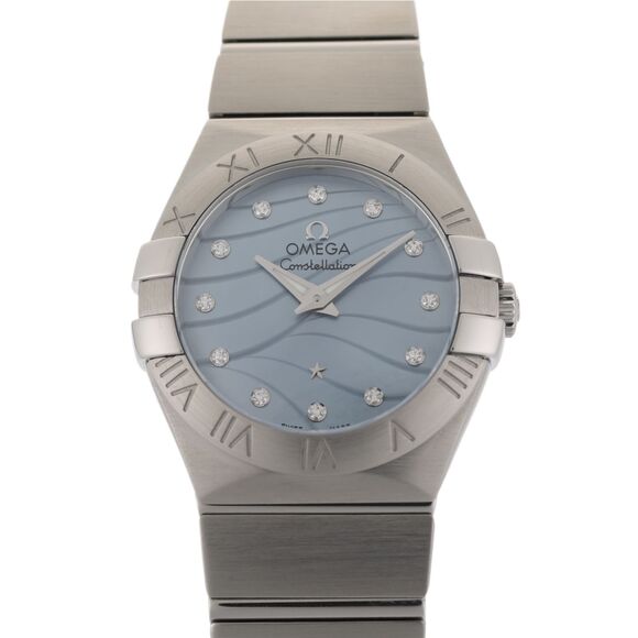 OMEGA Constellation 123.10.27.20.57.001 Blue Diamond White Gold MOP 27mm Watch - Picture 1 of 13